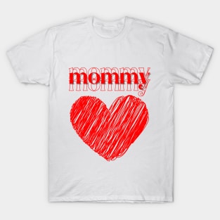 Family Matching Mommy Daddy Daughter Son Valentine Design T-Shirt